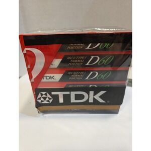 TDK Blank Audio Cassette Tapes Normal‎ 60 Minutes 6pack Lot New